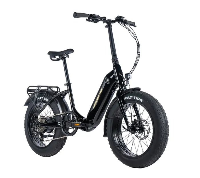E-BIKE 20" CODY-2, FOLDING BIKE, BLACK SHINY (REAR MOTOR)
