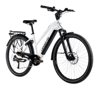 E-BIKE 28" SANDY LADY 18"-1, WHITE SHINY (REAR MOTOR)