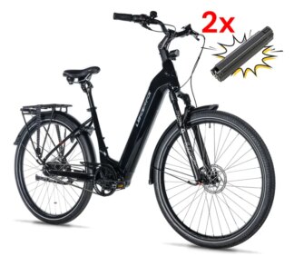 E-BIKE 28" TERTIUM CITY 16,5"-1, BLACK SHINY (M420/NEXUS 8, BELT)