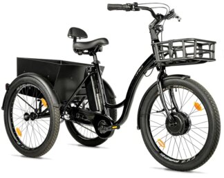 CARGO - TRICYCLE LOVELO, FRONT MOTOR, BLACK SHINY
