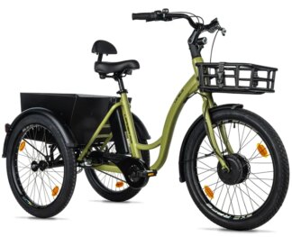 CARGO - TRICYCLE LOVELO, FRONT MOTOR, ARMY GREEN