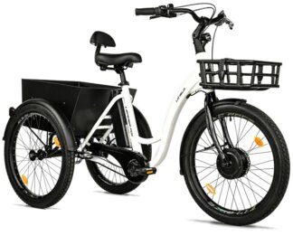 CARGO - TRICYCLE LOVELO, FRONT MOTOR, WHITE SHINY