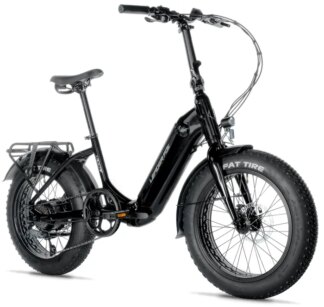 E-BIKE 20" CODY-2, FOLDING BIKE, BLACK SHINY (REAR MOTOR)