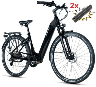 E-BIKE 28" SAGA CITY 20"-1, BLACK SHINY (MODEST)