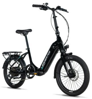 E-BIKE 20" TIFTON-1, FOLDING BIKE, BLACK SHINY (REAR MOTOR)