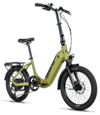 E-BIKE 20" TIFTON-2, FOLDING BIKE, ARMY GREEN (REAR MOTOR)