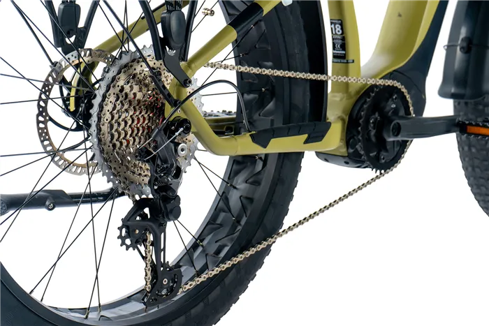 E-BIKE 26" BRASA,FAT BIKE,20"-4, ARMY GREEN (PANASONIC) - Obrázek 4